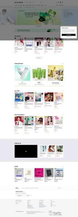 Snímek obrazovky global.oliveyoung.com