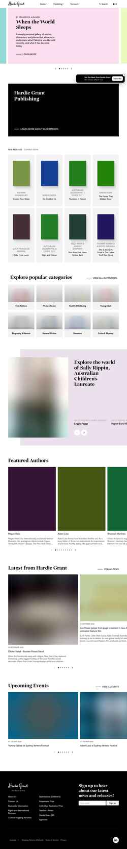 Schermata publishing.hardiegrant.com