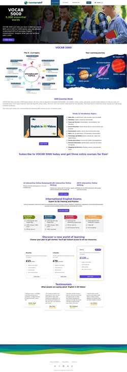 Capture d'écran e-learningenglish.com