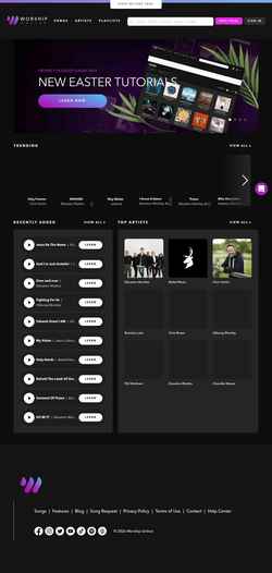 Skærmbillede app.worshiponline.com