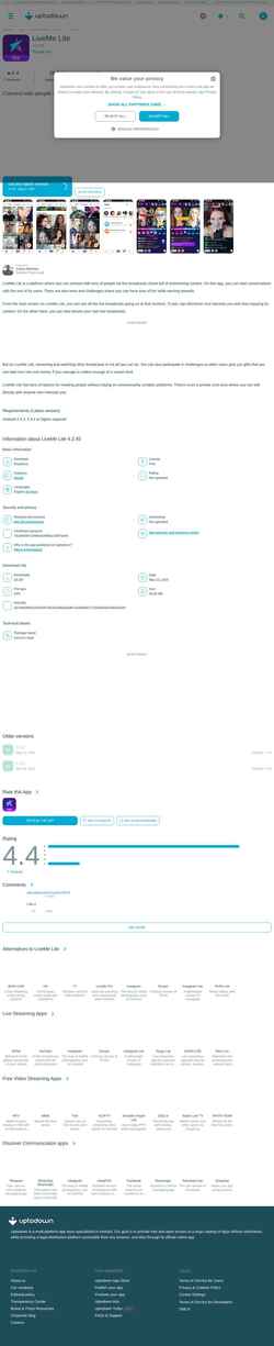 Captura de pantalla liveme-lite.en.uptodown.com