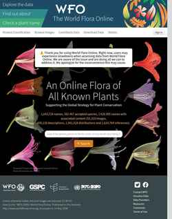 Captura de pantalla worldfloraonline.org