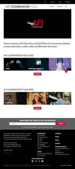 Снимак екрана watch.afi.com