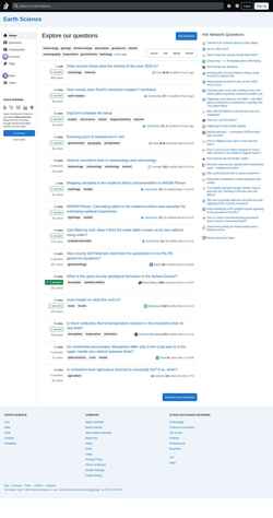 Snímek obrazovky earthscience.stackexchange.com