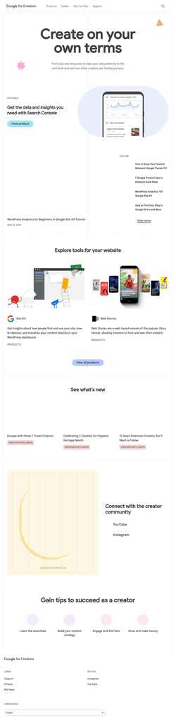 Skærmbillede creators.google