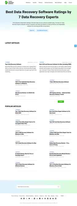 Posnetek zaslona ratings.7datarecovery.com
