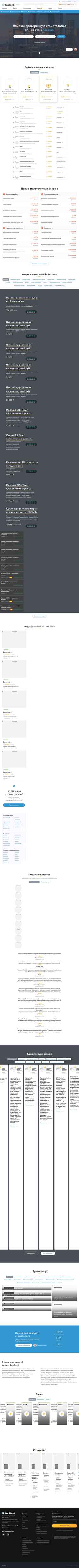 Posnetek zaslona topdent.ru