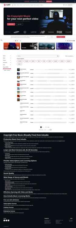 Screenshot inaudio.org