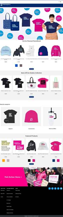 Captura de pantalla marketplace.plannedparenthood.org