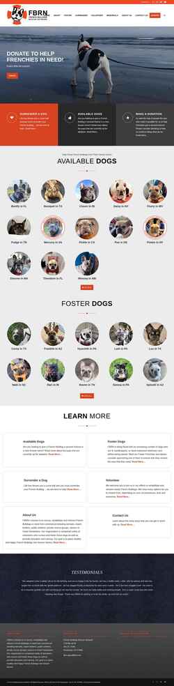 Captura de pantalla frenchbulldogrescue.org
