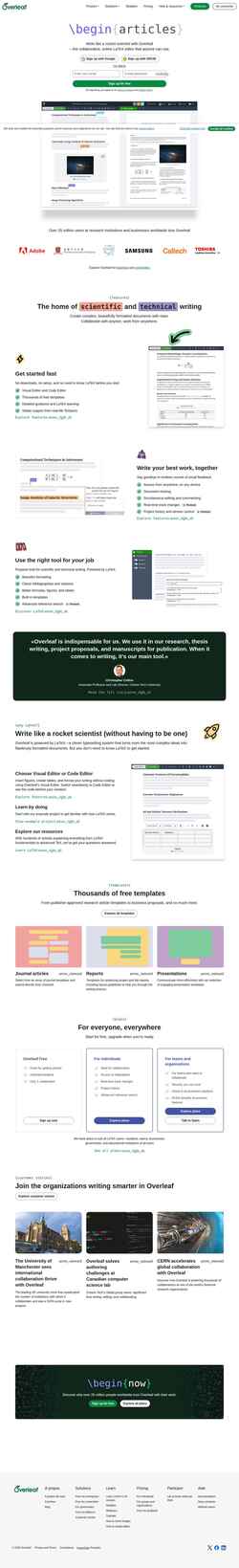 Екранна снимка fr.overleaf.com