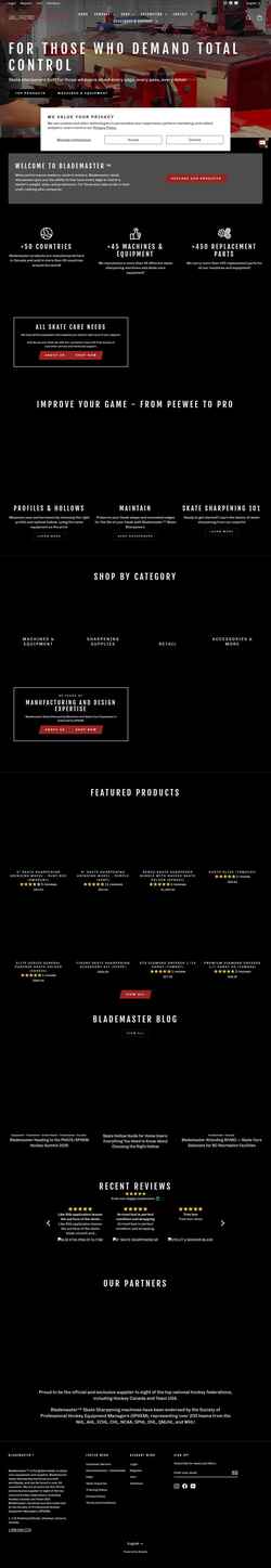 Екранна снимка blademaster.com