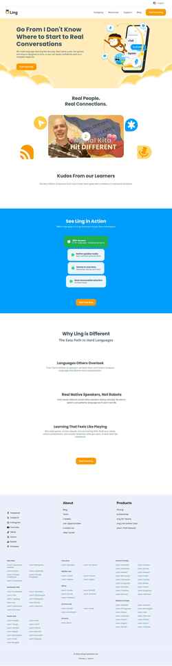 Снимак екрана ling-app.com