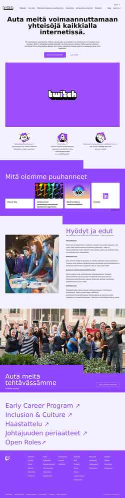 Posnetek zaslona careers.twitch.com