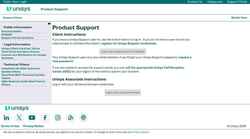 Captura de pantalla public.support.unisys.com