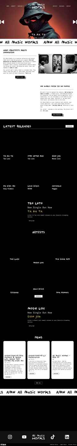 Captura de tela allmusicworks.com