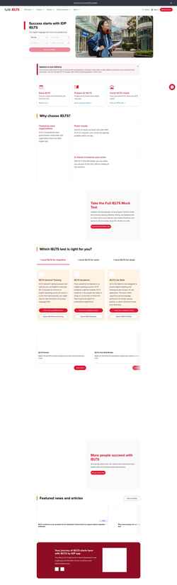 Skærmbillede ielts.com.au