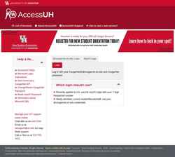 Skærmbillede accessuh.uh.edu