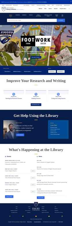 Captura de pantalla libraries.emory.edu