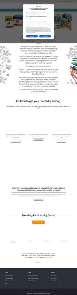Snímek obrazovky sarahrenaeclark.com