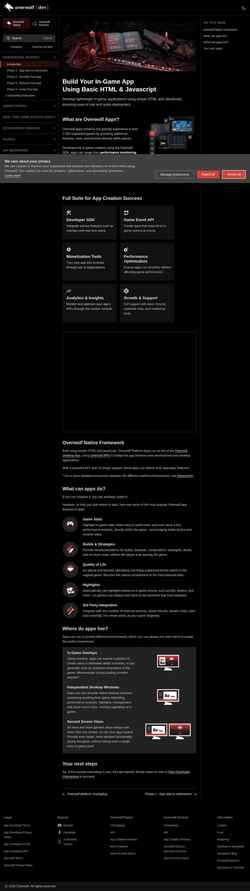Screenshot dev.overwolf.com