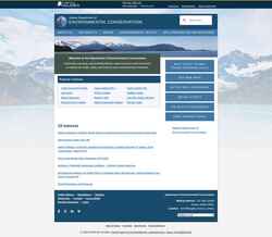 Snímek obrazovky dec.alaska.gov