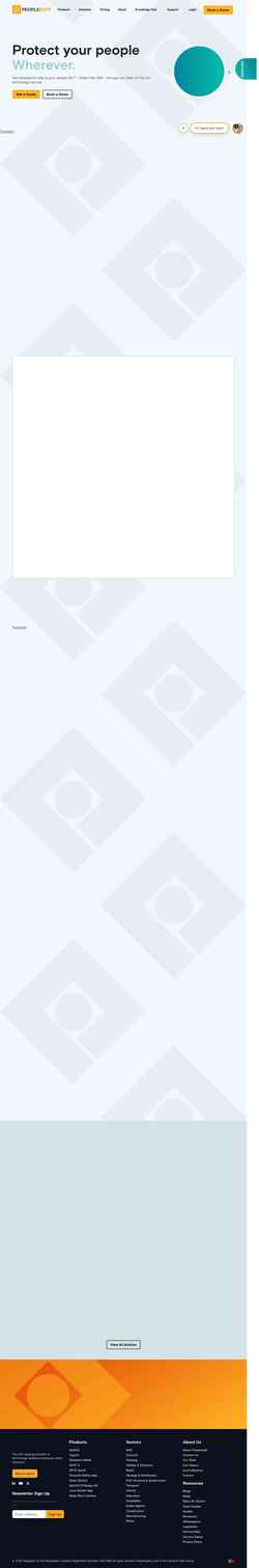 Screenshot peoplesafe.co.uk