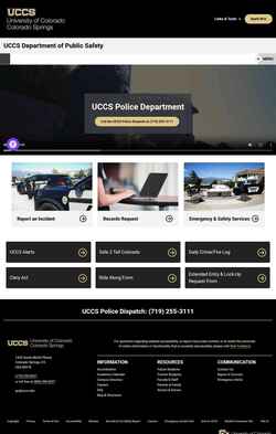 Screenshot police.uccs.edu