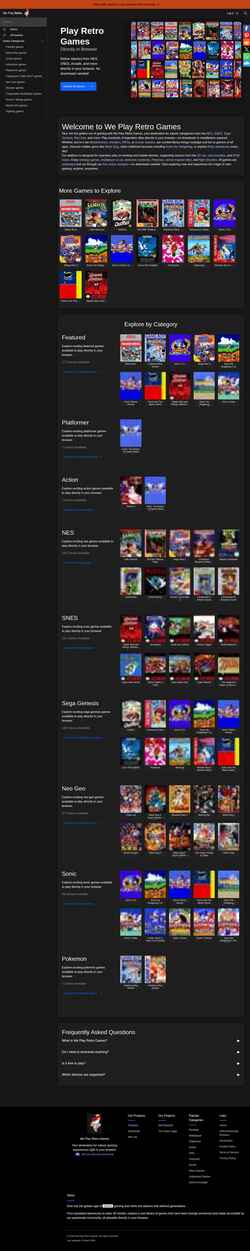 Schermata weplayretro.games