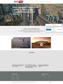 Снимак екрана dubaiaerospace.com