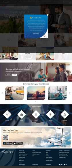 Screenshot flysmiles.com