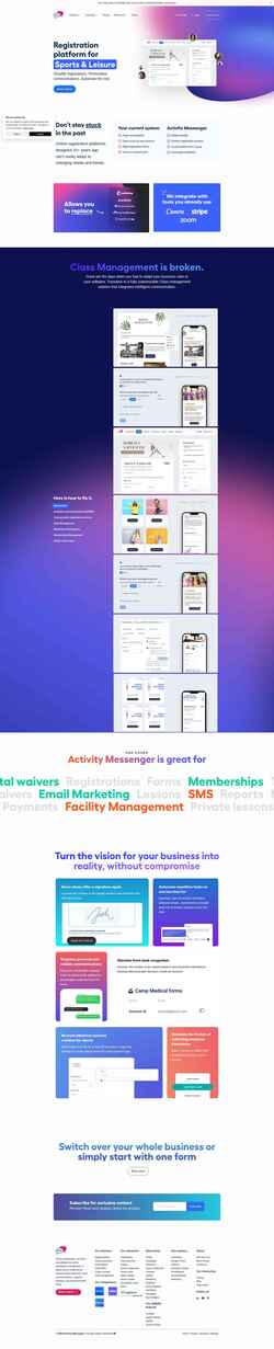 Capture d'écran activitymessenger.com