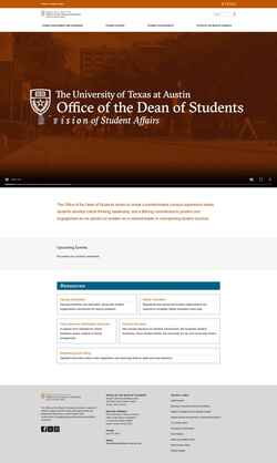 Snímek obrazovky deanofstudents.utexas.edu