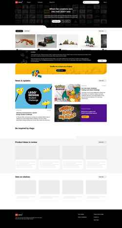 Skärmdump beta.ideas.lego.com