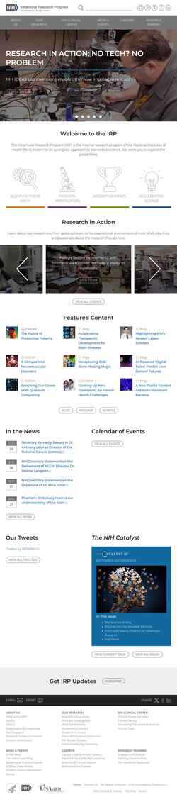 Screenshot irp.nih.gov