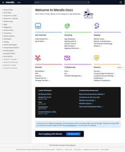 Posnetek zaslona docs.mendix.com
