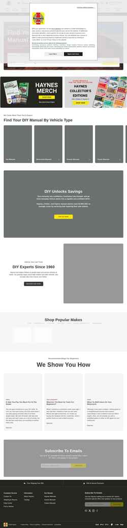 Skärmdump us.haynes.com