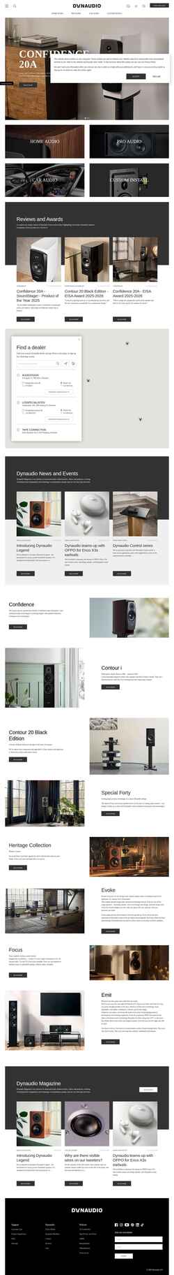 Ekran görüntüsü dynaudio.com
