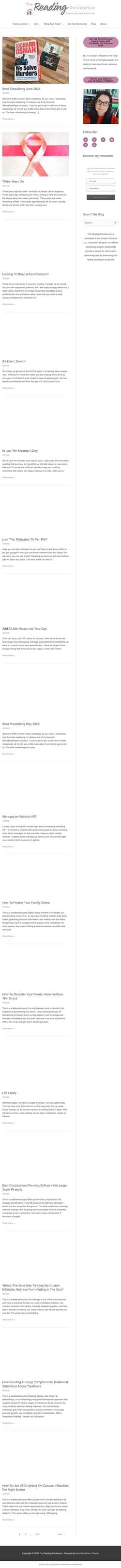Skærmbillede thereadingresidence.com