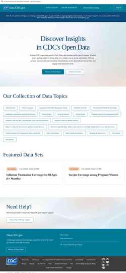 Captura de pantalla data.cdc.gov