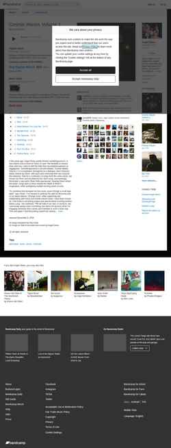 Captura de pantalla angelolsen.bandcamp.com