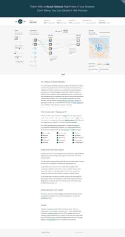 Skärmdump playground.tensorflow.org