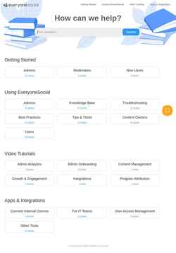 Screenshot help.everyonesocial.com