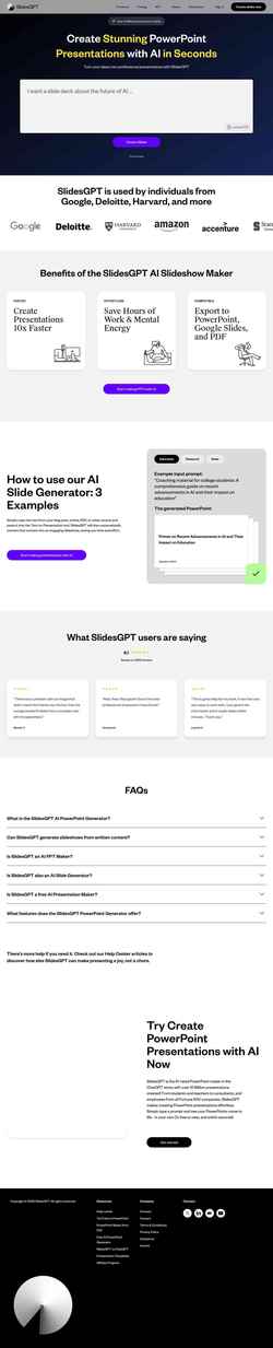Schermata slidesgpt.com