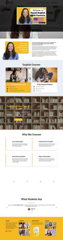 Screenshot speakenglishwithvanessa.com