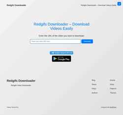 Snímek obrazovky redgifdownloader.com