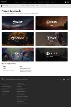 Snimka zaslona downloads.foundry.com