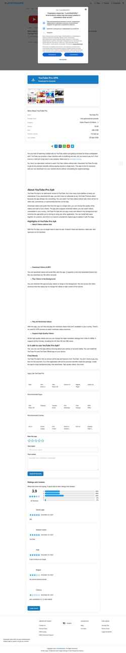 Snímek obrazovky youtube-pro.latestmodapks.com