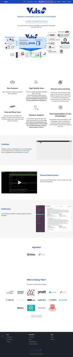 Posnetek zaslona vuls.io