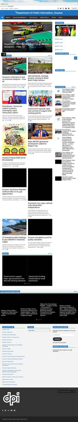 Screenshot dpi.gov.gy